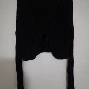 Wild Fable Black Ribbed Cardigan